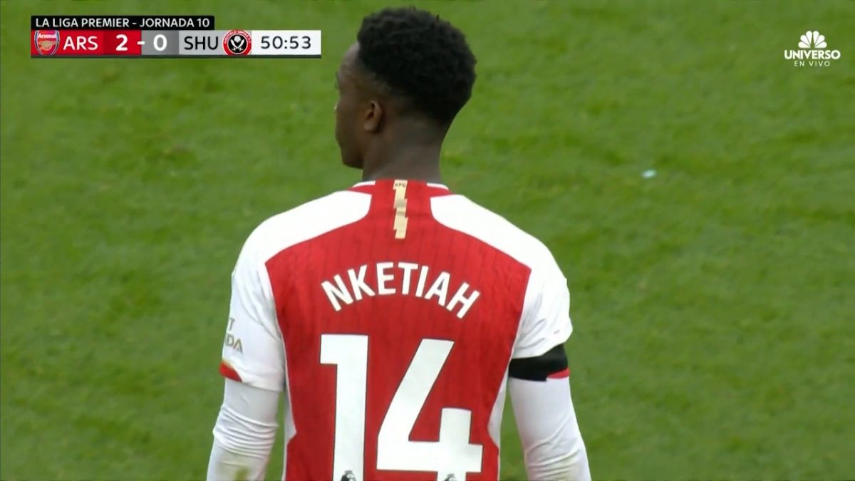 گل دوم آرسنال به شفیلد یونایتد (دبل ادی انکتیا)