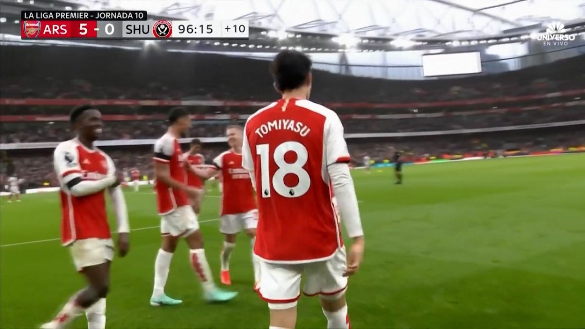 گل پنجم آرسنال به شفیلد یونایتد (تومیاسو)