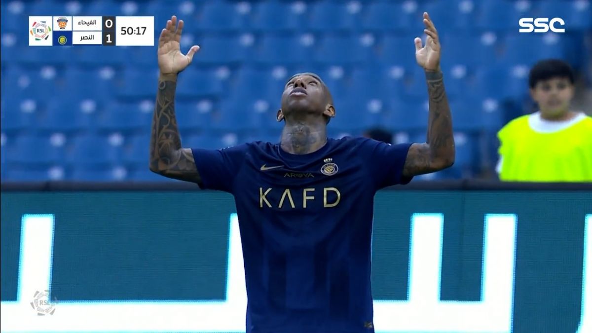 گل اول النصر به الفیحا (تالیسکا - پاس گل رونالدو)