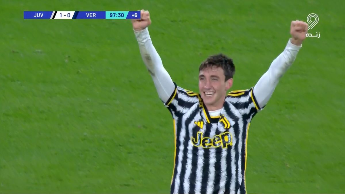 گل اول یوونتوس به هلاس ورونا (کامبیاسو در دقیقه 96)