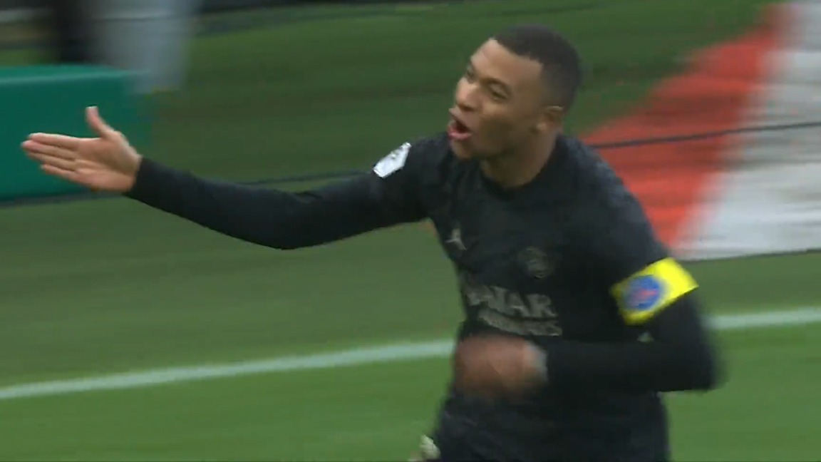 گل دوم پاری سن ژرمن به برست (کیلیان امباپه)