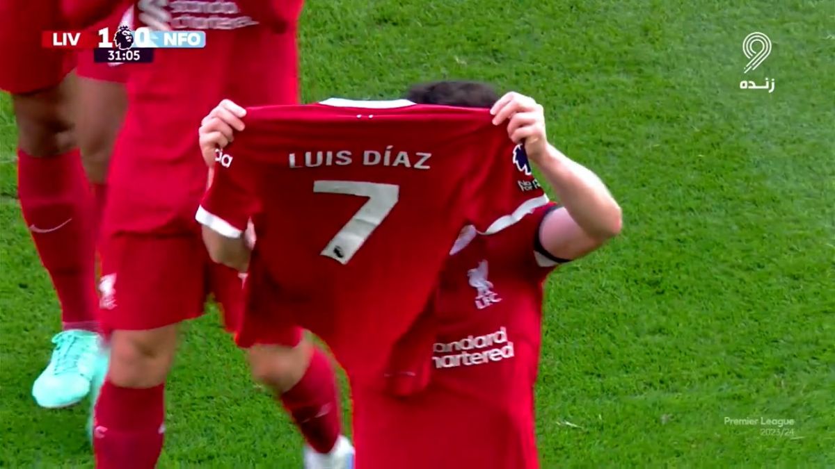 گل اول لیورپول به ناتینگهام فارست (دیوگو ژوتا) و حمایت از لوئیز دیاز