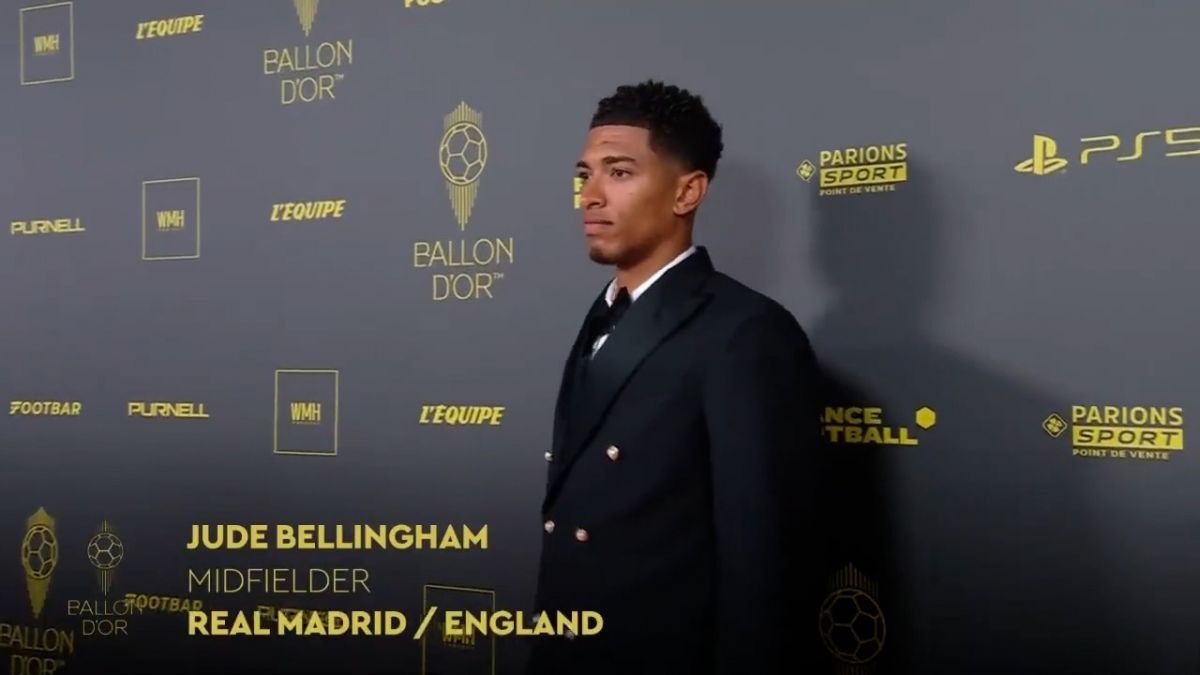 ستاره های رئال هم به مراسم رسیدند؛ وینیسیوس جونیور و جود بلینگام وارد مراسم توپ طلا شدند