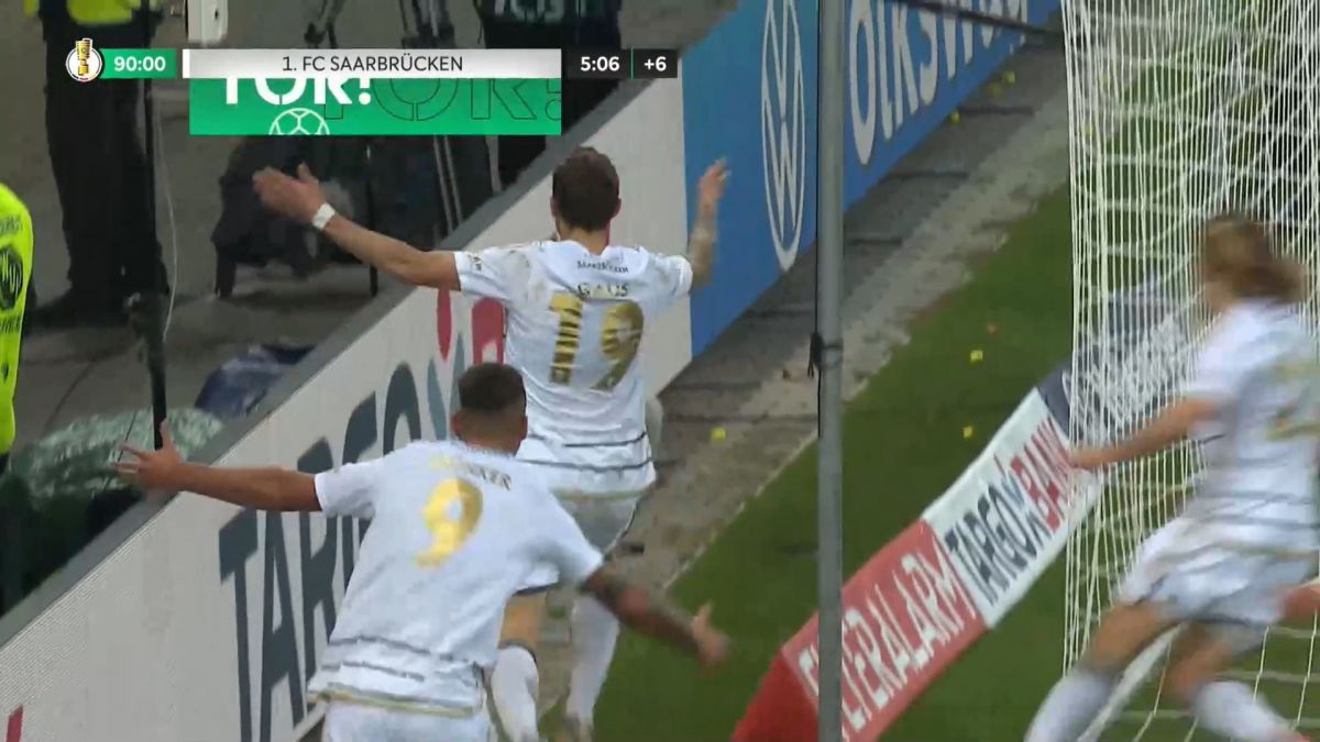 گل دوم زاربروکن به بایرن مونیخ (گاوس در دقیقه 96)