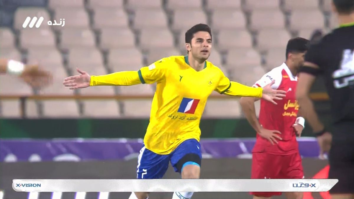 گل اول صنعت نفت آبادان به پرسپولیس (علی یوسف هاشم)