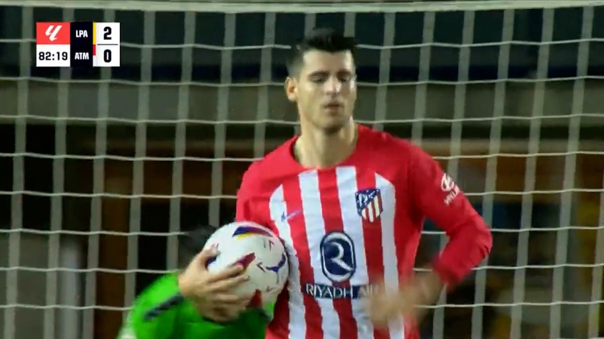 گل اول اتلتیکو مادرید به لاس پالماس (آلوارو موراتا)