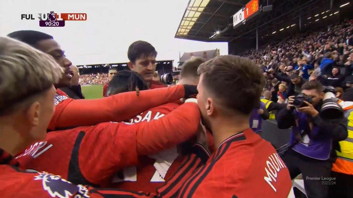 گل اول منچستریونایتد به فولام (برونو فرناندز در دقیقه 91)