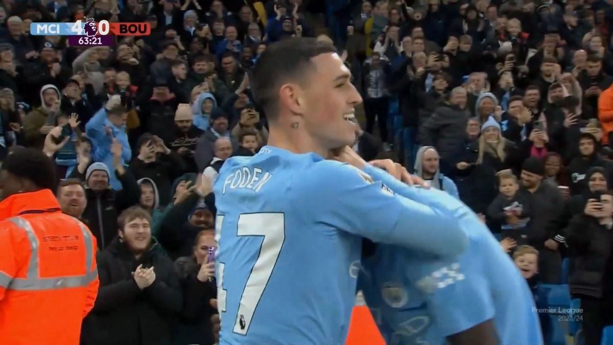 گل چهارم منچسترسیتی به بورنموث (فیل فودن)