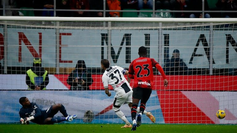 گل اول اودینزه به میلان (پریرا)