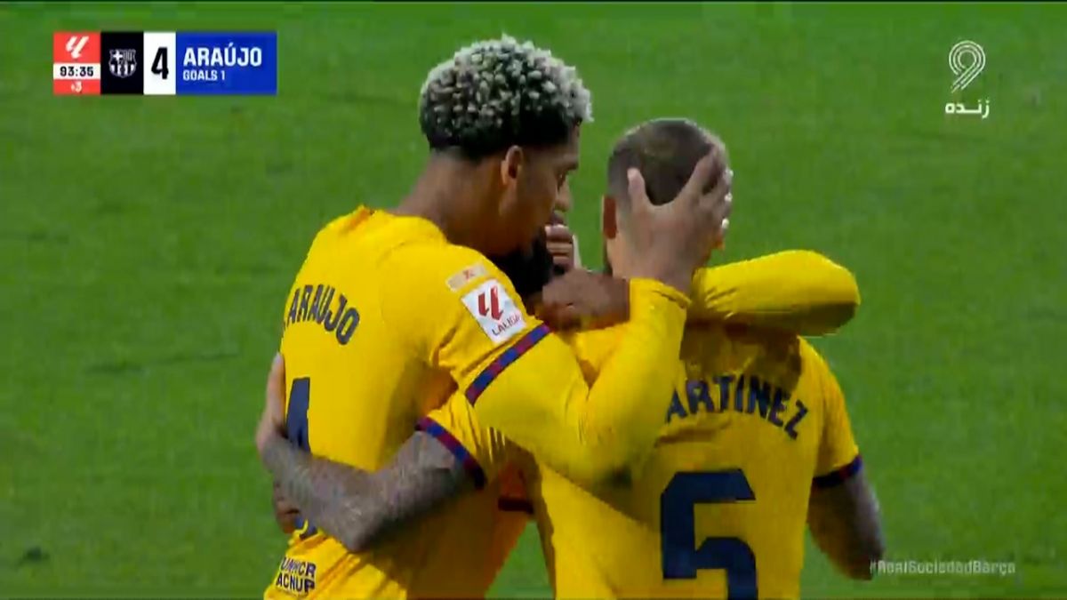 گل اول بارسلونا به رئال سوسیداد (آراخو) دقیقه 93