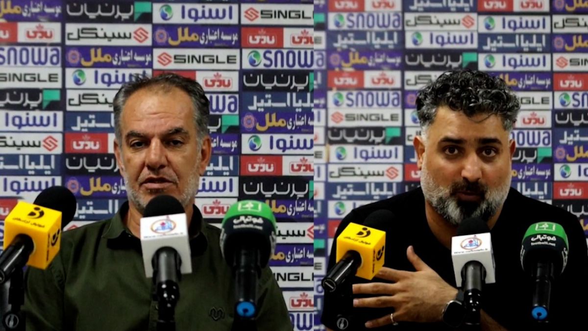 اختصاصی/ نشست خبری ابراهیم اشکش سرمربی نفت مسجدسلیمان و بخشی زاده سرمربی مس سونگون