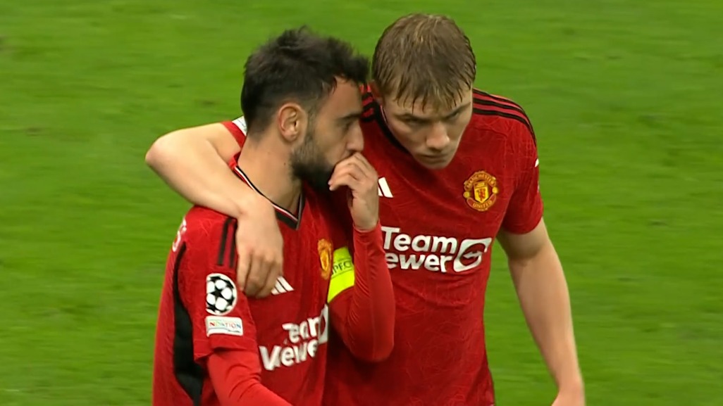 گل سوم منچستریونایتد به کپنهاگن (برونو فرناندز - پنالتی)