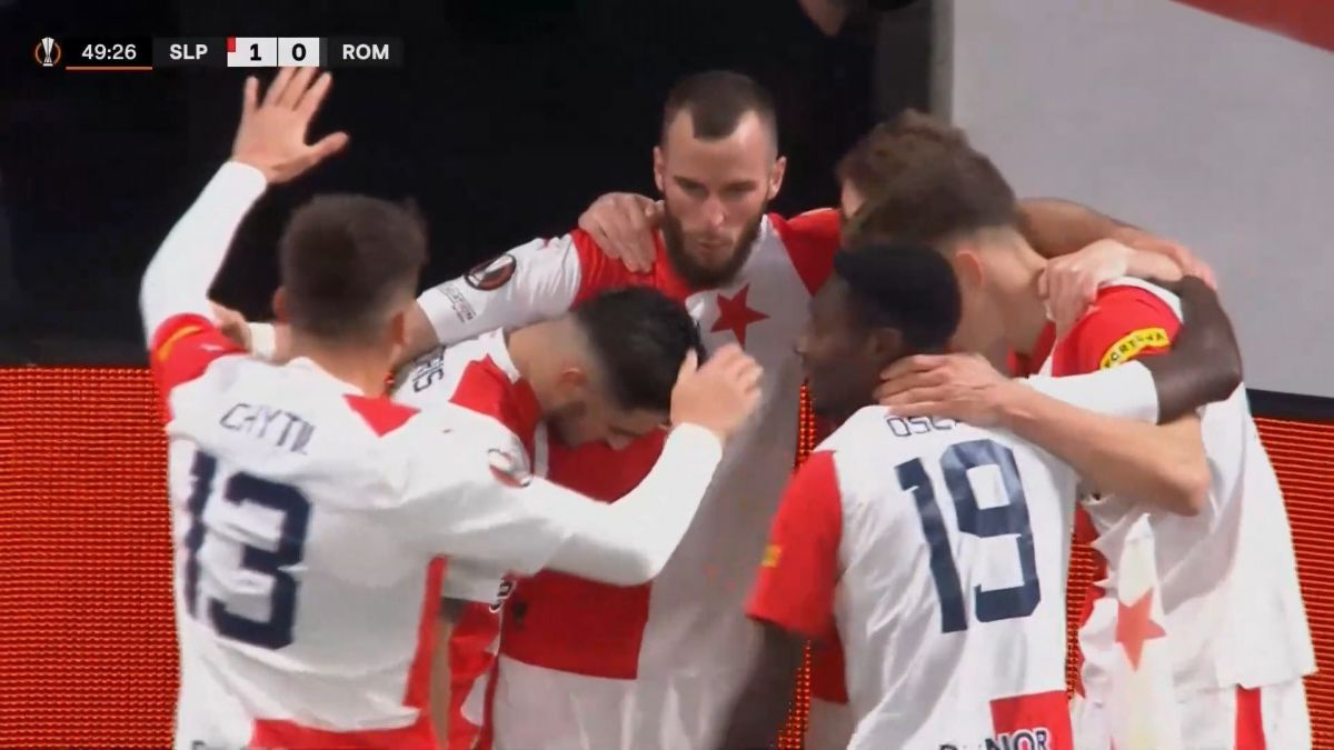 گل اول اسلاویا پراگ به رم (جورسکا)