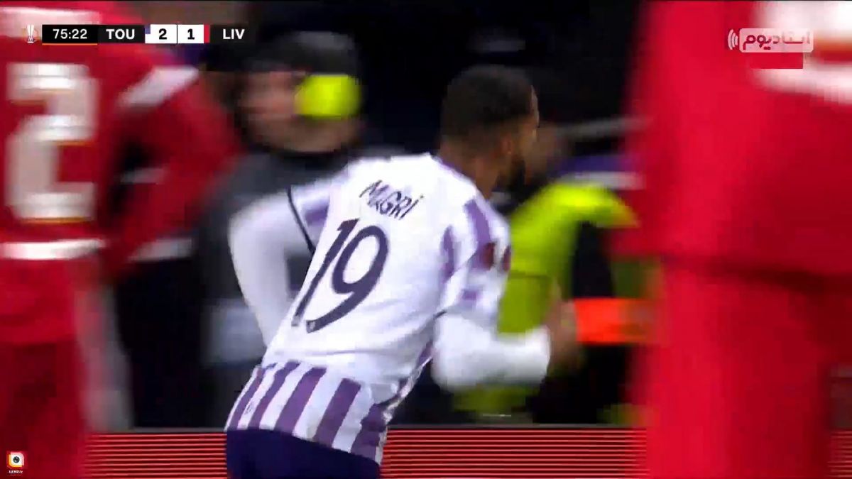 گل سوم تولوز به لیورپول (فرانک ماگری)