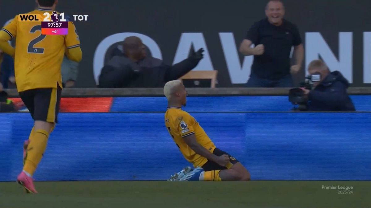 گل دوم ولورهمپتون به تاتنهام (ماریو لمینا در دقیقه 97)