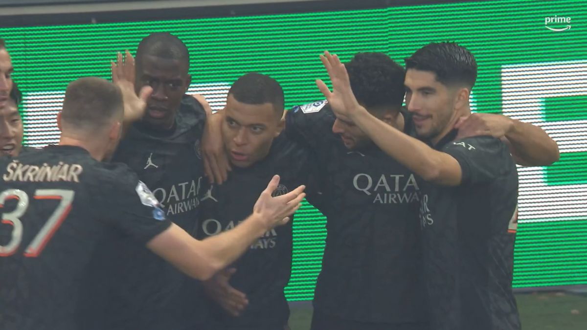 گل اول پاری سن ژرمن به رنس (امباپه)