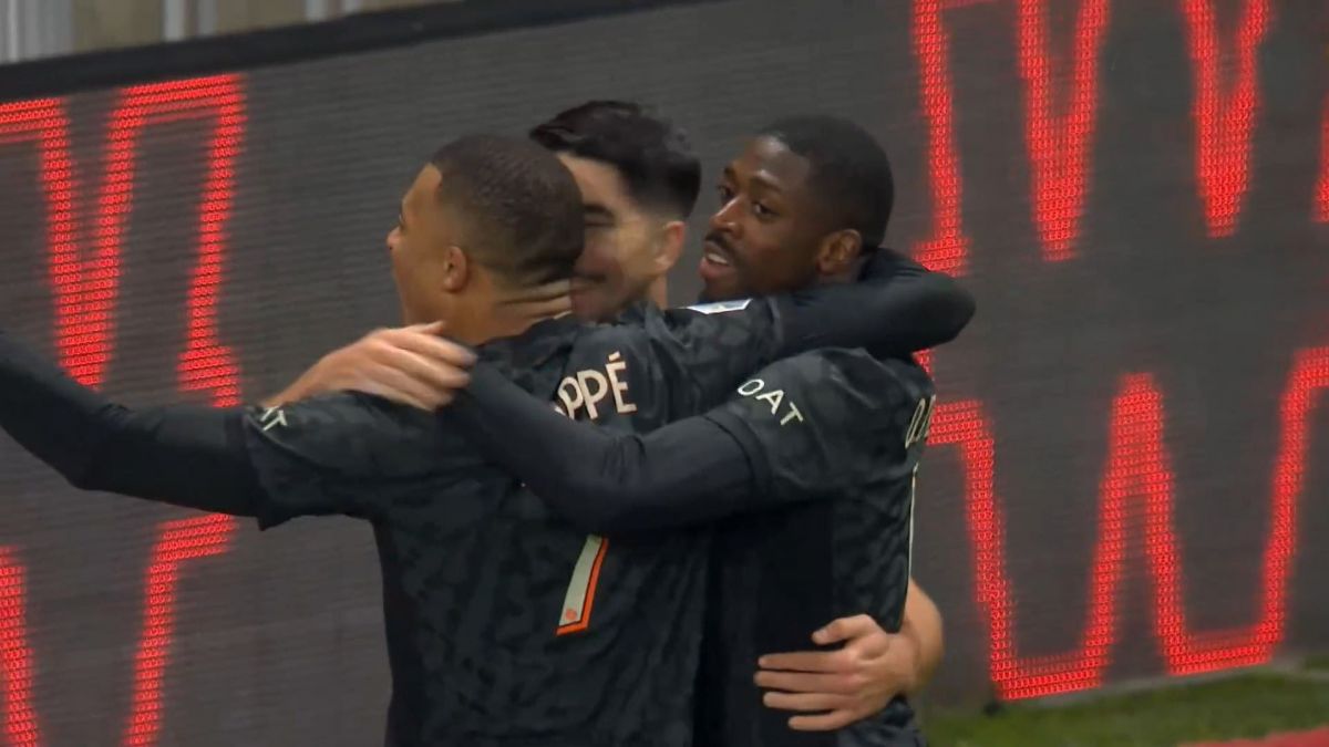 گل دوم پاری سن ژرمن به رنس (دبل امباپه)