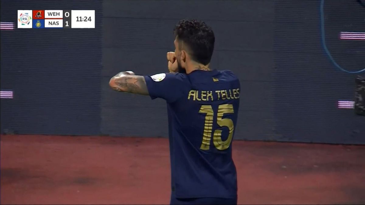 گل اول النصر به الوحده عربستان (ضربه ایستگاهی الکس تلس)