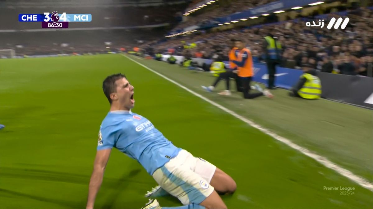 گل چهارم منچسترسیتی به چلسی (رودری)