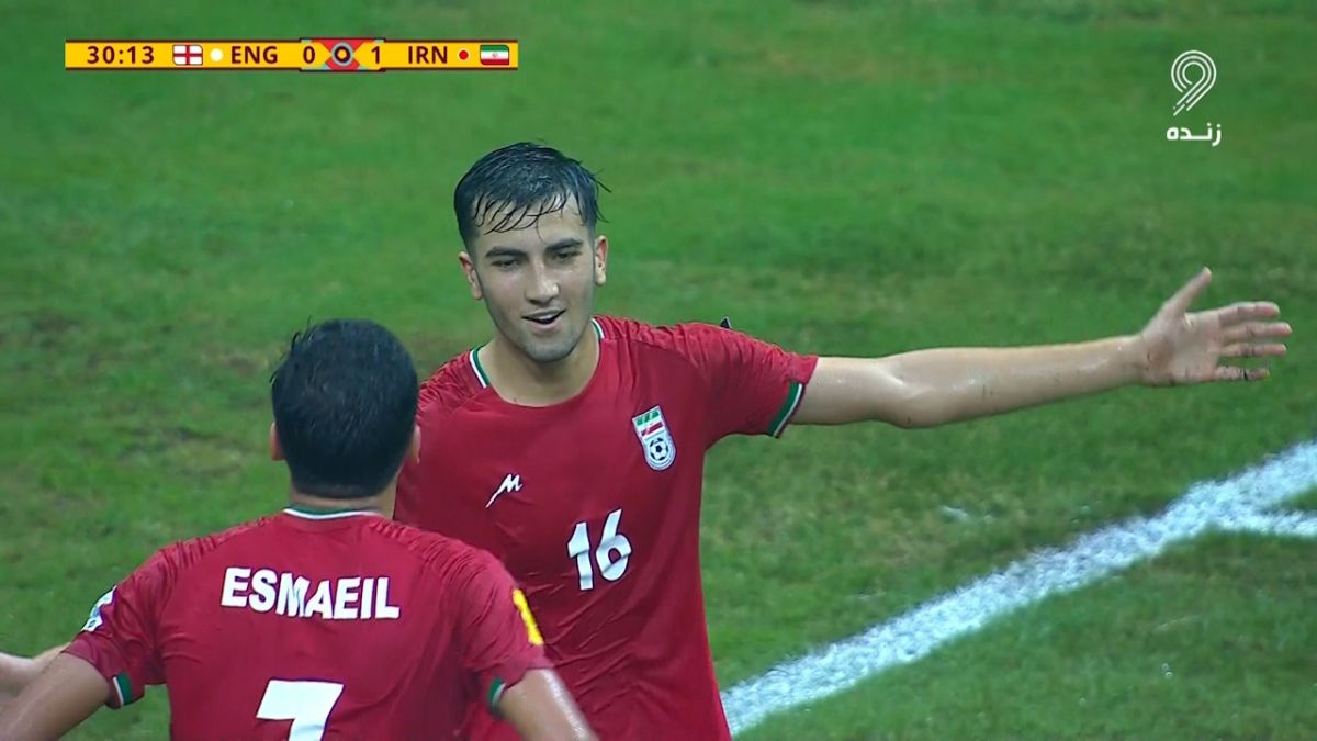 گل اول نوجوانان ایران به نوجوانان انگلیس (ابوالفضل زمانی)