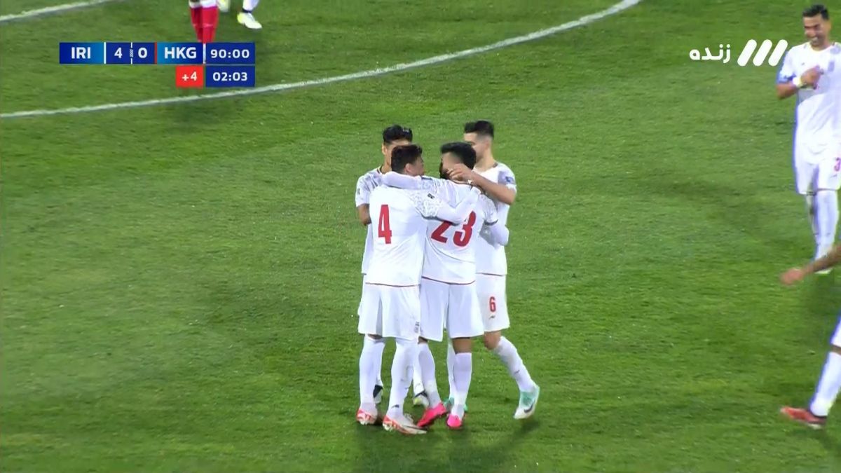 گل چهارم ایران به هنگ کنگ (ضربه زیبای رامین رضاییان)