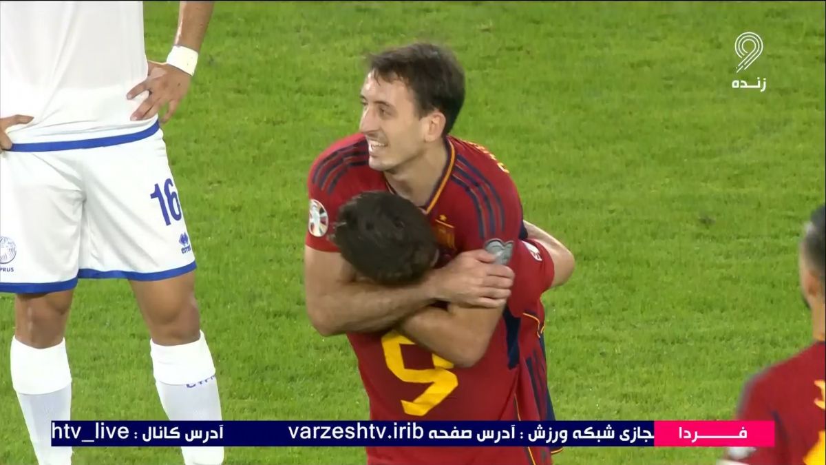 گل دوم اسپانیا به قبرس (اویارزابال)