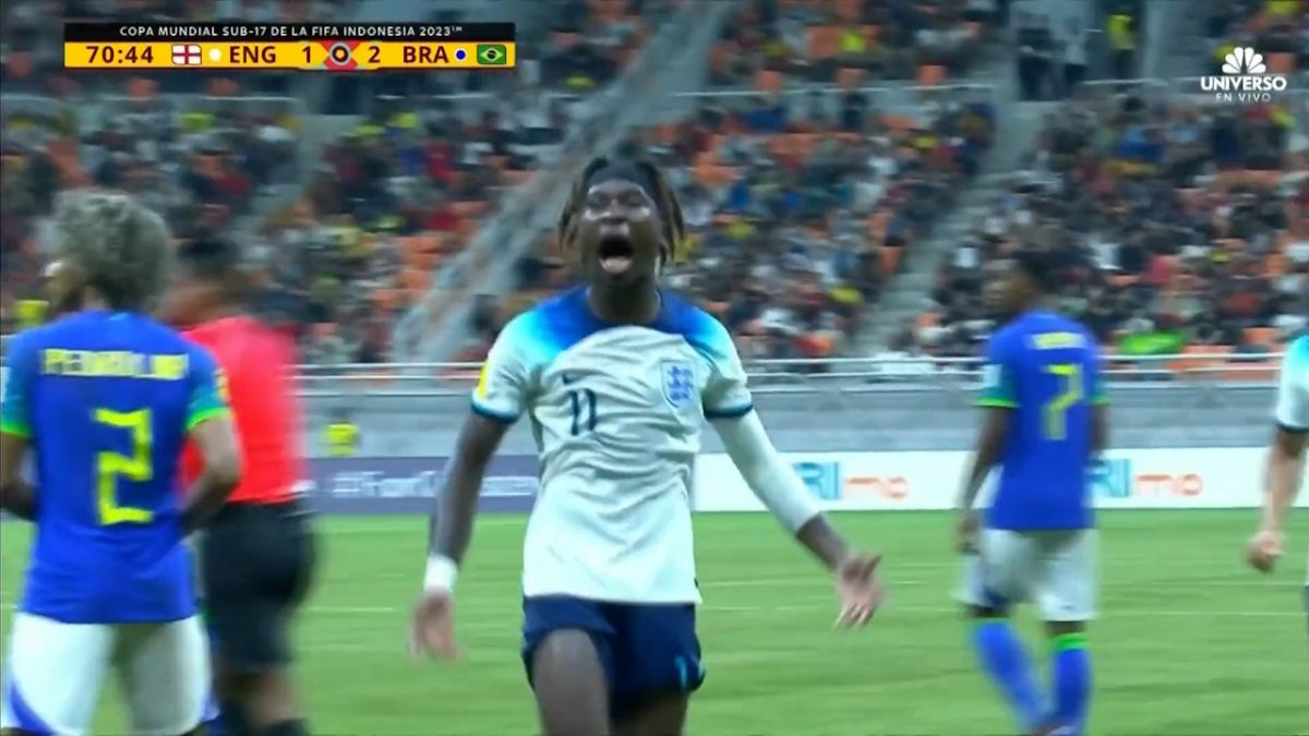 گل اول نوجوانان انگلیس به برزیل (اندالا - پنالتی)