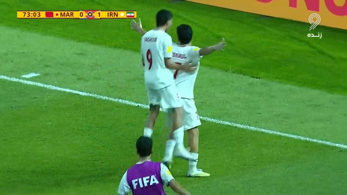 گل اول نوجوانان ایران به نوجوانان مراکش (اسماعیل قلی زاده)