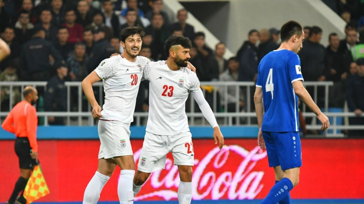 گل اول ایران به ازبکستان (رامین رضاییان)