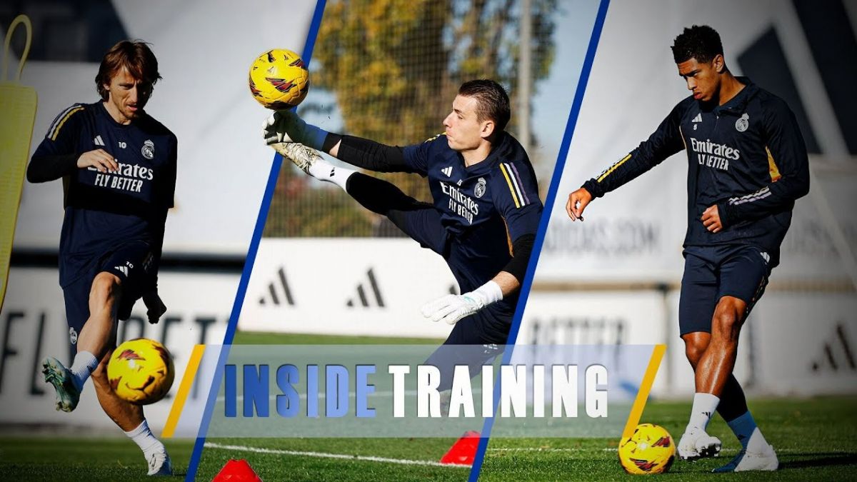 تمرین گلزنی بازیکنان رئال مادرید