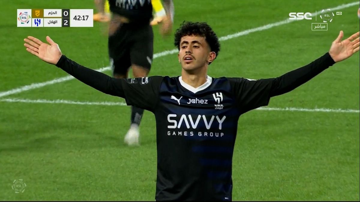 گل سوم الهلال به الحزم (محمد حمد القحطانی)