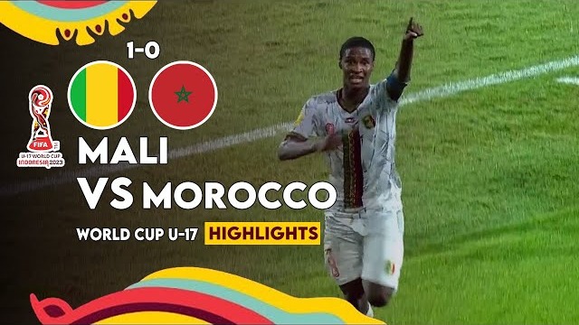 خلاصه بازی نوجوانان مالی 1-0 نوجوانان مراکش (یک چهارم نهایی)