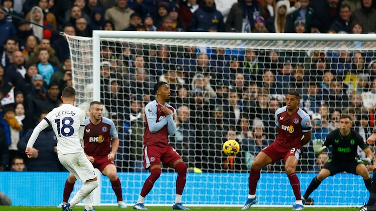 گل اول تاتنهام به استون ویلا (جووانی لو سلسو)