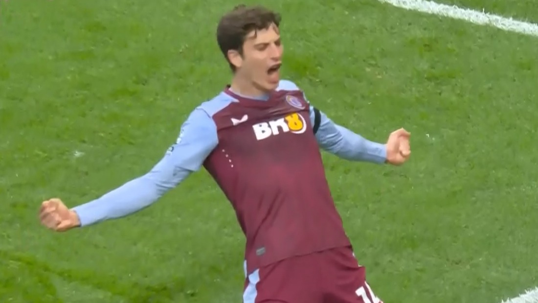 گل اول استون ویلا به تاتنهام (پائو تورس)