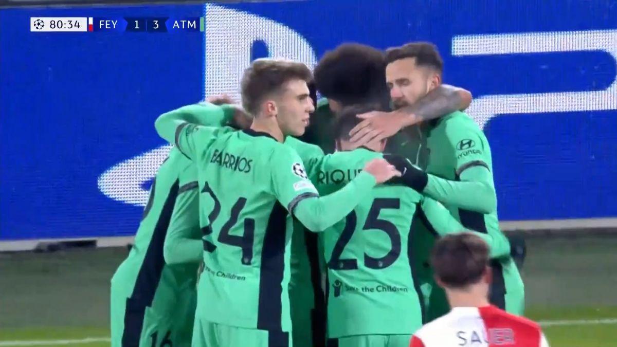 گل سوم اتلتیکو مادرید به فاینورد (گل به خودی خیمنز)