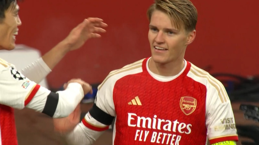 گل پنجم آرسنال به لانس (اودگارد)