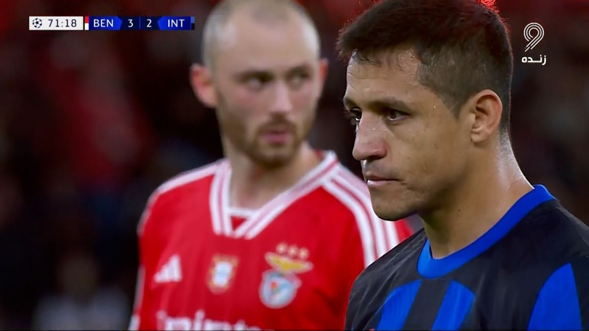 گل سوم اینتر به بنفیکا (الکسیس سانچز - پنالتی)
