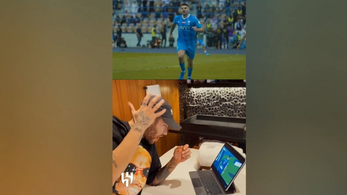 واکنش نیمار به گل دوم الهلال مقابل النصر توسط میتروویچ