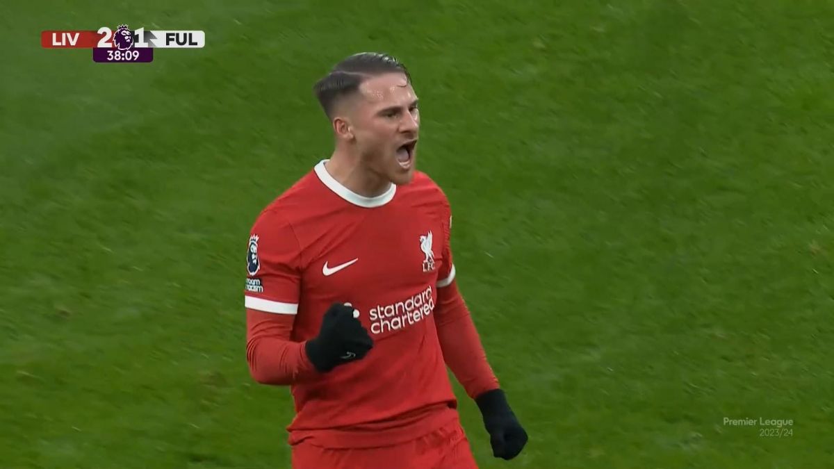 گل دوم لیورپول به فولام (سوپرگل مک آلیستر)
