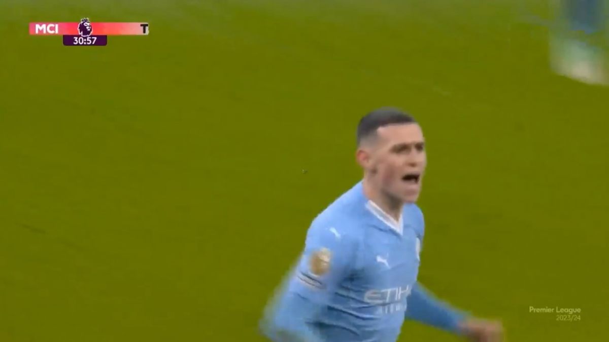 گل دوم منچسترسیتی به تاتنهام (فودن)