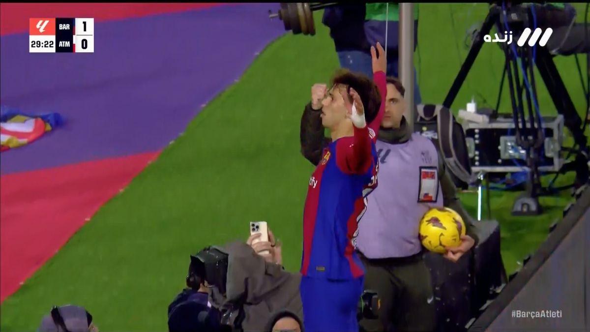 گل اول بارسلونا به اتلتیکو مادرید (چیپ تماشایی ژائو فلیکس)