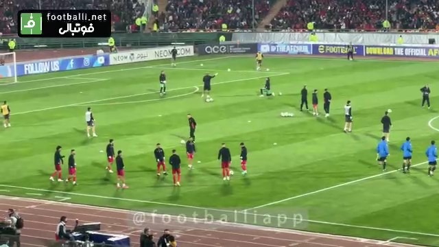 اختصاصی/ گرم کردن بازیکنان پرسپولیس در آستانه بازی با الدحیل