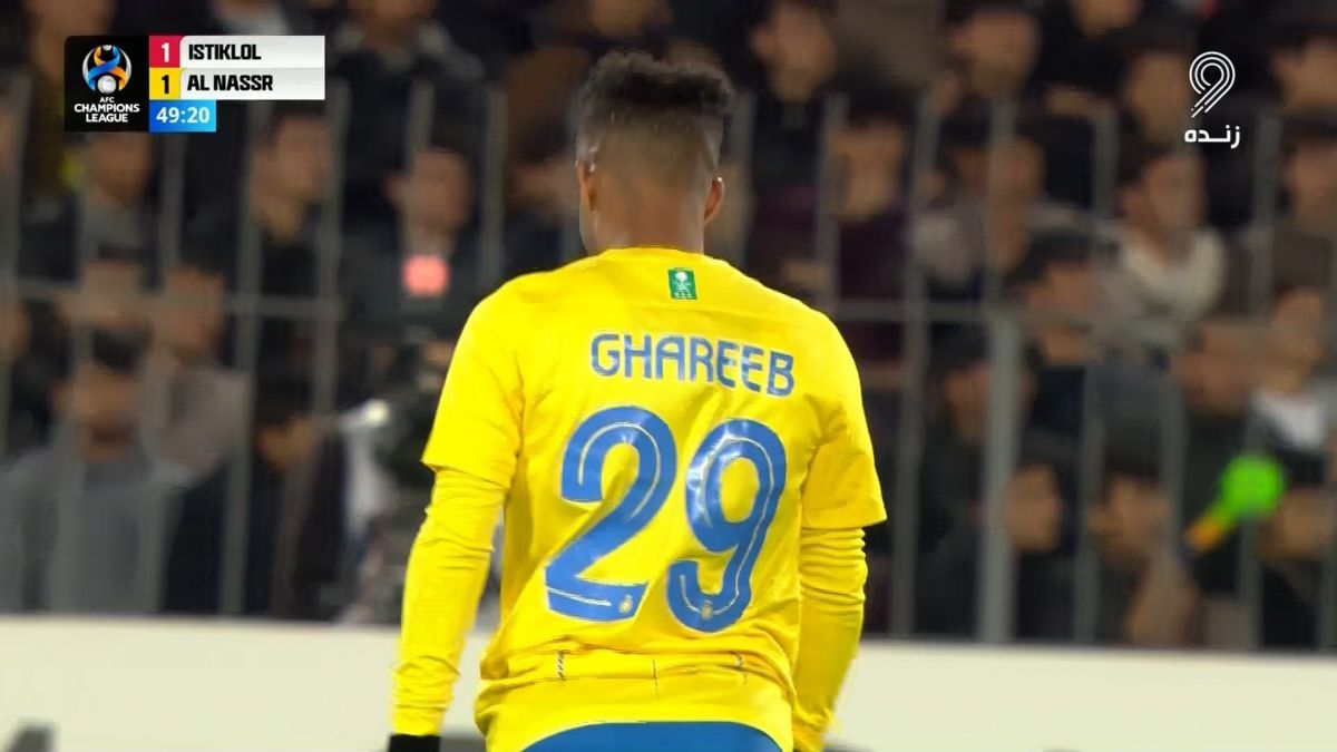 گل اول النصر به استقلال تاجیکستان (عبدالرحمن غریب)