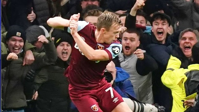 خلاصه بازی تاتنهام 1-2 وستهام