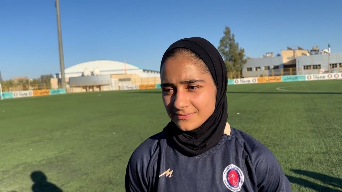 اختصاصی/ صحبت هاى سارا ديدار بازيكن تيم فوتبال خاتون بم در پايان ديدار خاتون بم و شهردارى سيرجان