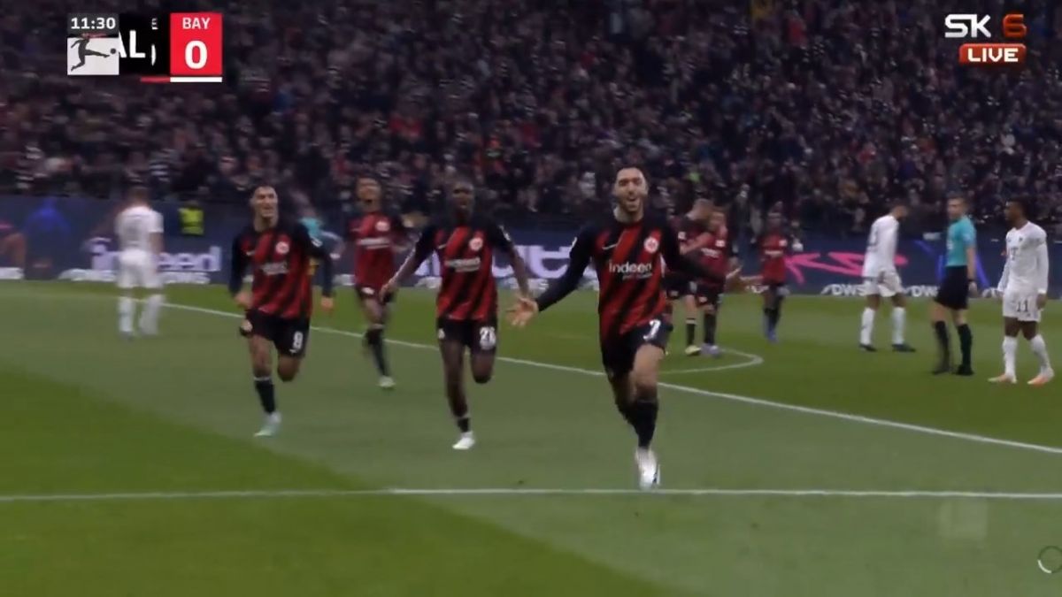 گل اول اینتراخت فرانکفورت به بایرن مونیخ (عمر مرموش)