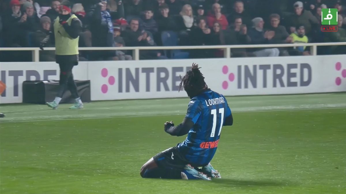 گل اول آتالانتا به میلان (آدمولا لوکمن)