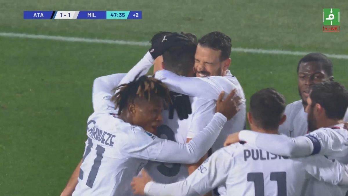گل اول میلان به آتالانتا (اولیویه ژیرو)