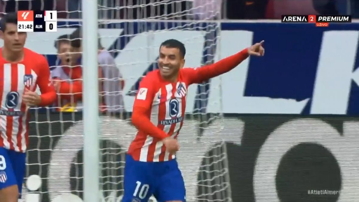 گل دوم اتلتیکو مادرید به آلمریا (کوره آ)