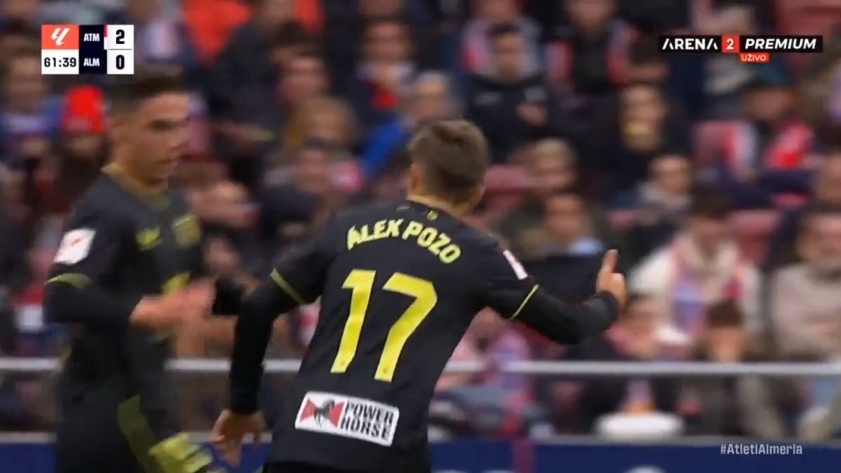 گل اول آلمریا به اتلتیکو مادرید (لئو باتیستا)